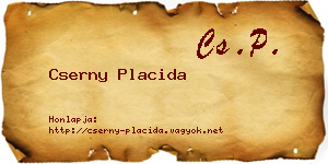 Cserny Placida névjegykártya